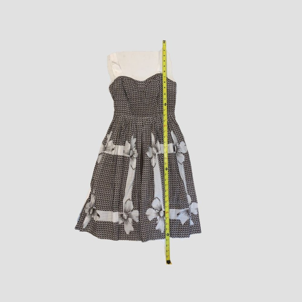 Anthropologie Edme & Esyllte Annona Brown White Bow pattern size 0 - Picture 8 of 11